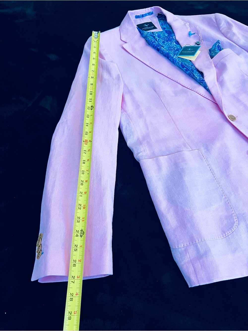 Linen blend TailorByrd Pink Blazer for Men - Picture 7 of 13